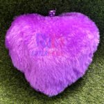 Sublimation Fare Cushion Pillow Heart Shape Purple Colour
